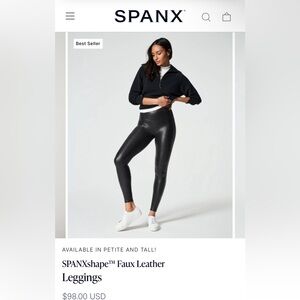 SPANX Faux Leather leggings - M